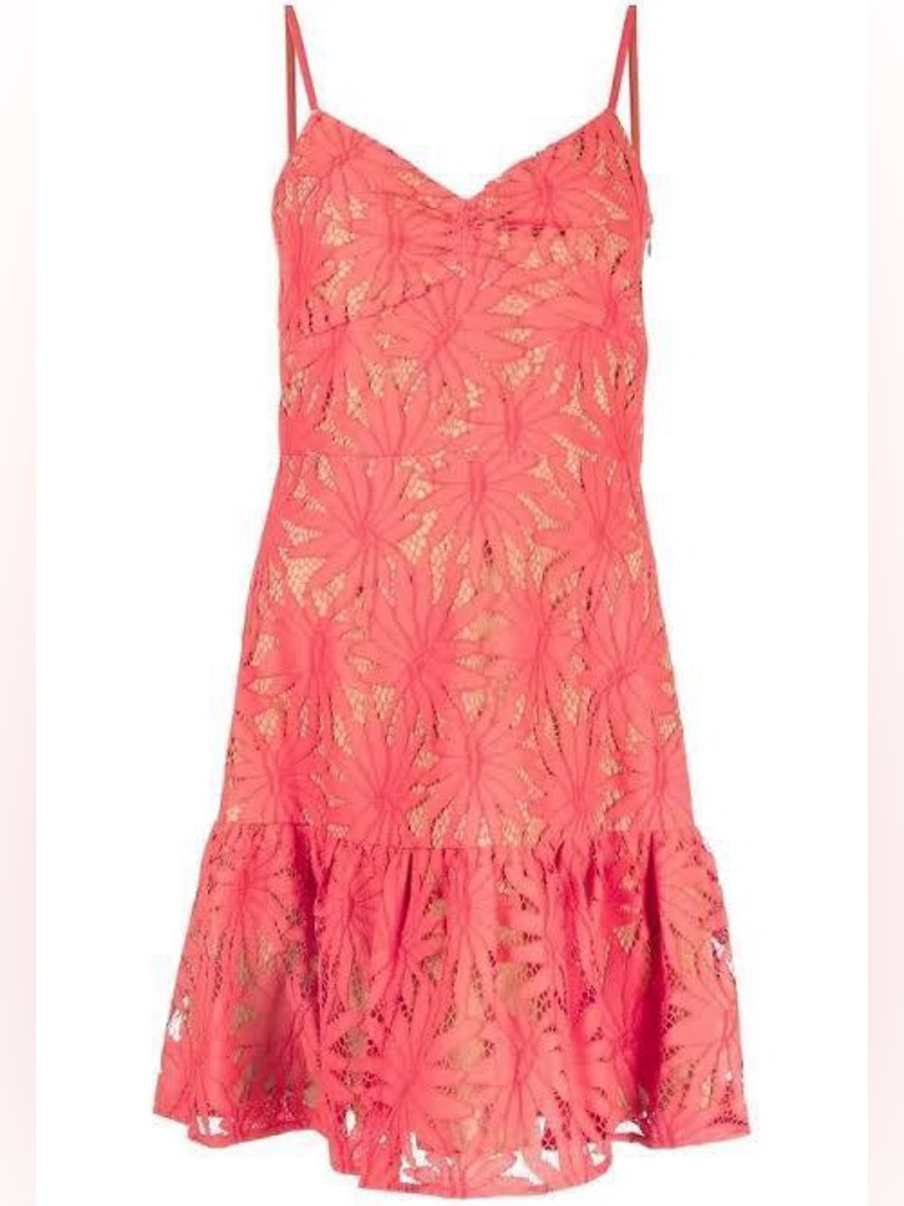 Michael Kors Coral Lace Spaghetti Strap Sundress